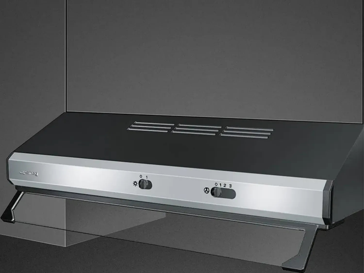 Cappa Sottopensile Smeg 60x49 cm, Nero, Classe C