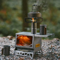Mini Stufa a Legna Portatile Naturehike per Campeggio con Vetro Anti-calore