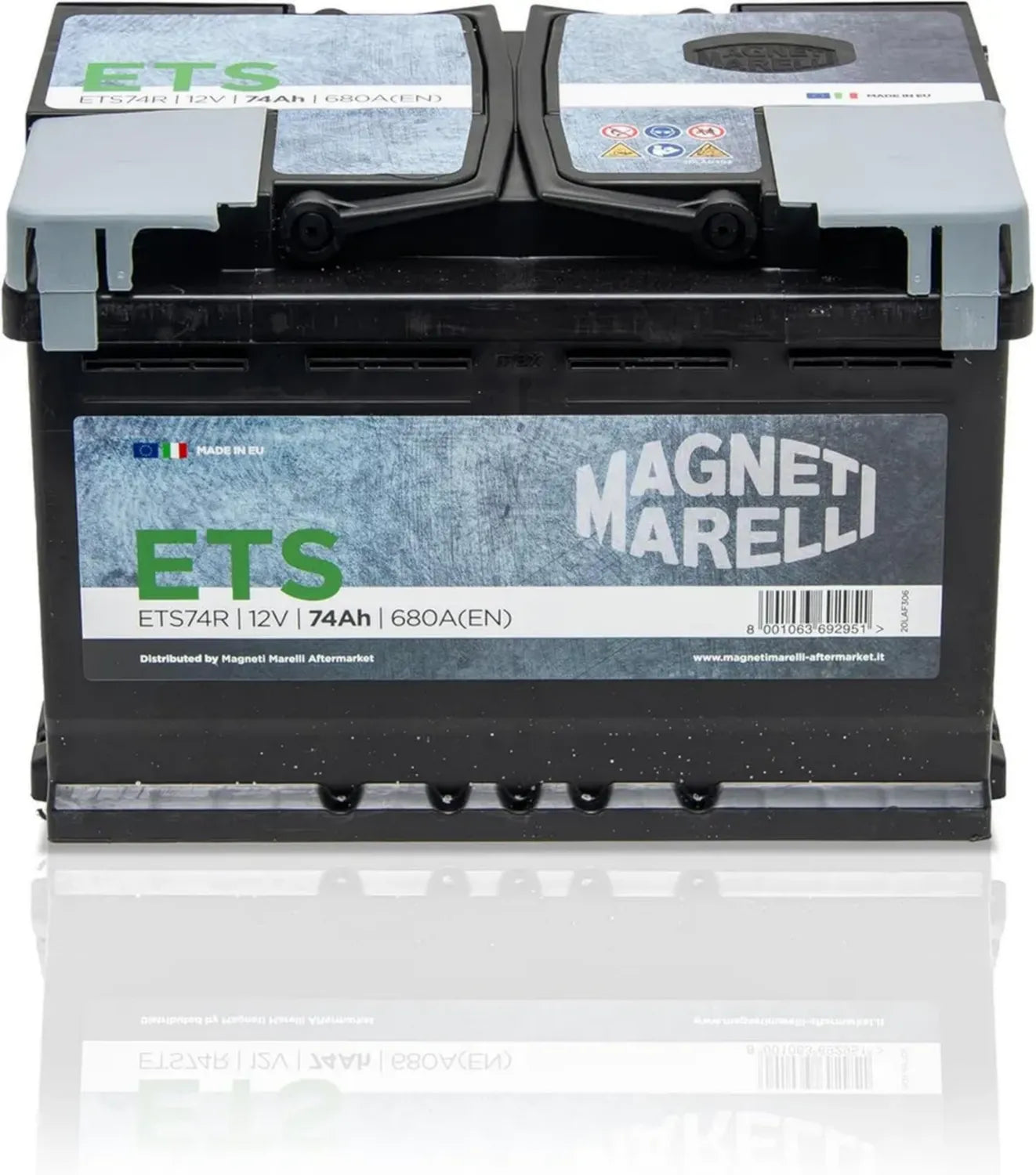 Batteria Auto Magneti Marelli 74Ah ETS con Alta Potenza di Avviamento