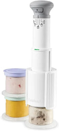 Cuisinart FreezeWand - Macchina per Gelato e Sorbetti, 5 Programmi: Gelato, Sorbetto, Frappè, Granita, Mix-in | Vegana, Proteica, Leggera, Senza Lattosio | Pronta in 5 Minuti | Design Compatto | Inclusi 3 Contenitori da 240 ml
