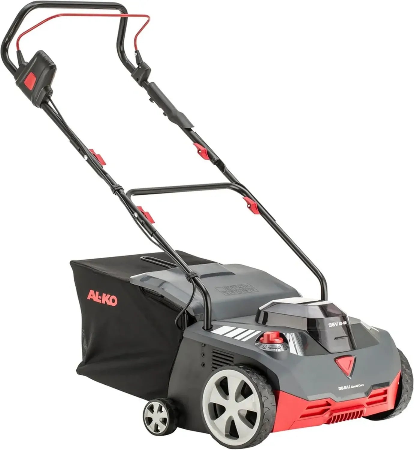 Arieggiatore AL-KO 38.6 Li Combi Care a Batteria, Ampiezza 38 cm, Regolazione Altezza Centrale, 14 Lame in Acciaio, per Prati Fino a 400 m²