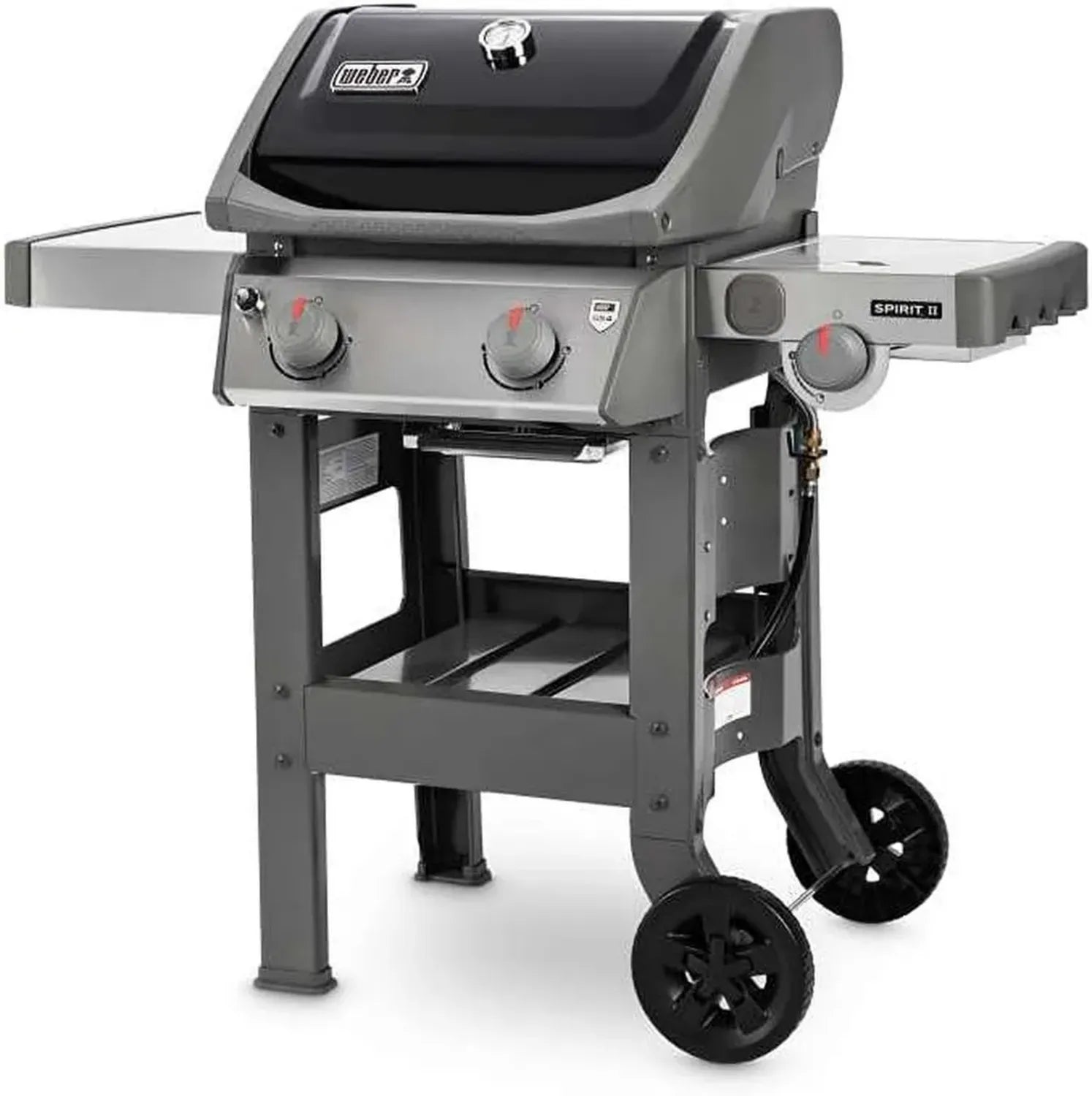 Barbecue a Gas Weber Spirit II E-220 GBS Nero da Giardino con Ripiani Laterali