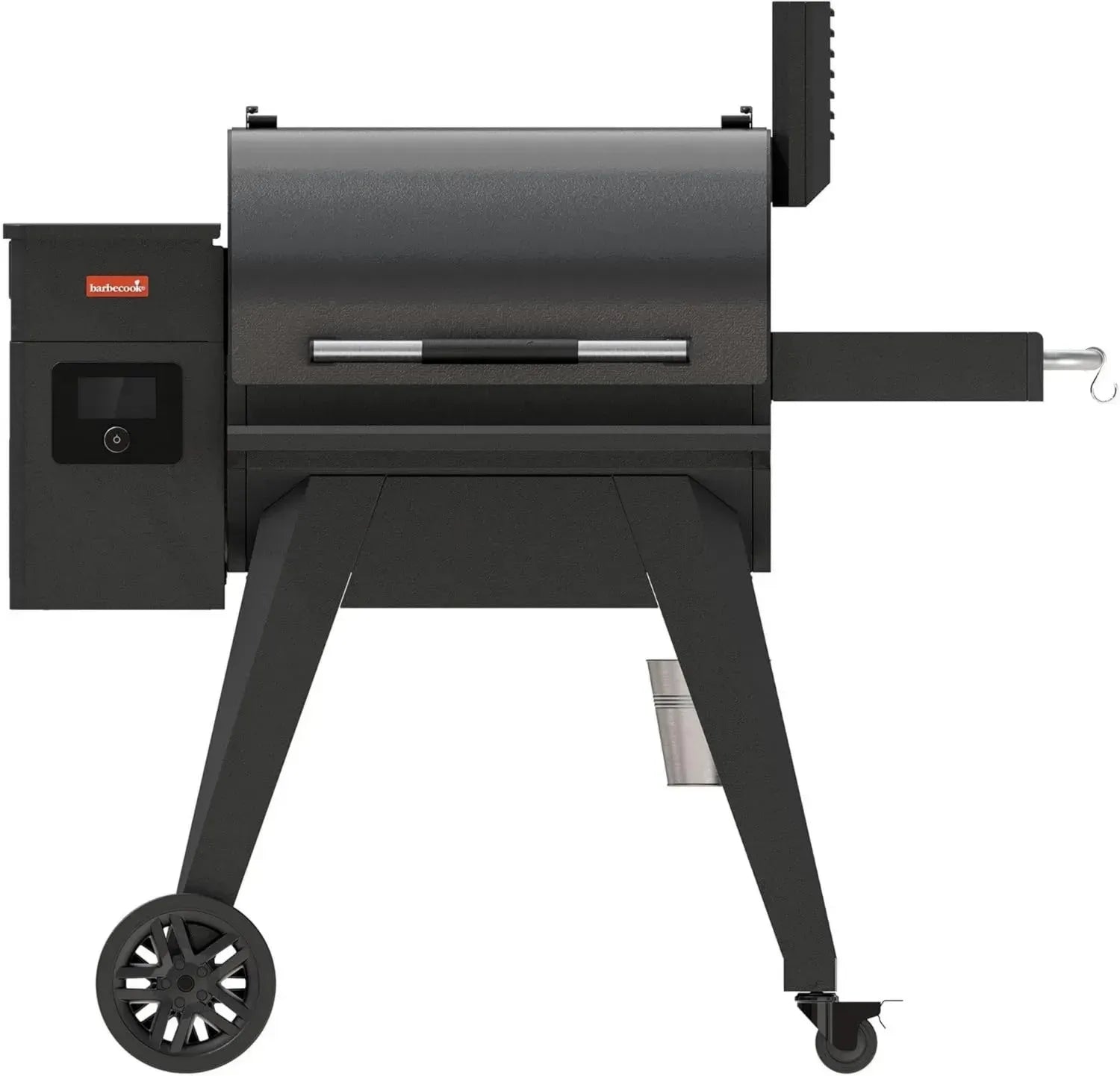 Griglia a Pellet Barbecook Arthur con Tre Ripiani Regolabili, Temperatura 75-260°C, Nero Smaltato, Dimensioni 126x72x130 cm