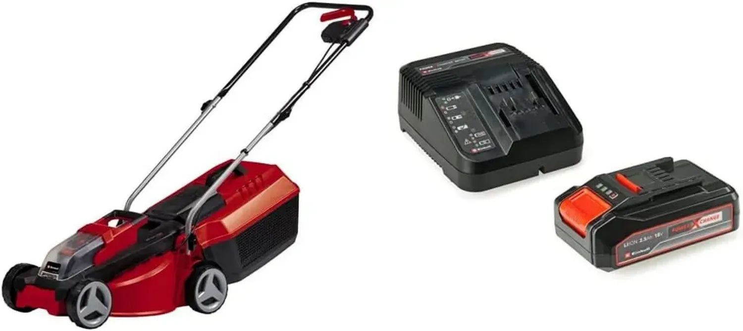 Tagliaerba a Batteria Einhell GE-CM 18/30 LI, Senza Fili, Larghezza di Taglio 30 cm, Include Batteria 2,5 Ah Power X-Change