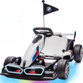 Kart elettrico per bambini con sedile regolabile, 24V 9Ah, motori doppi, modalità drift, licenza BMW