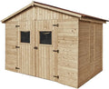 Casetta da Giardino in Legno di Abete 16mm, 5,41m² Senza Pavimento, Habrita Foresta