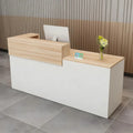 Banco Reception Moderno con Cassetti e Ripiani Regolabili, 100-240 cm per Ufficio e Negozio