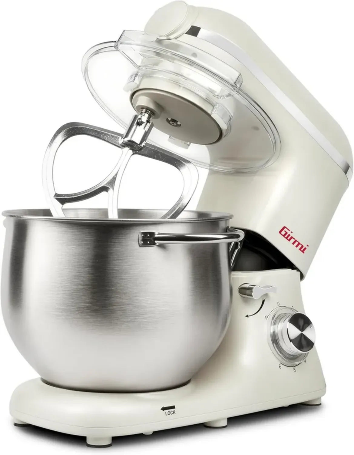 Impastatrice Planetaria Girmi IM50, 2200W, 8L, 6 Velocità, Funzione Pulse, Ciotola Inox, Sicurezza Integrata