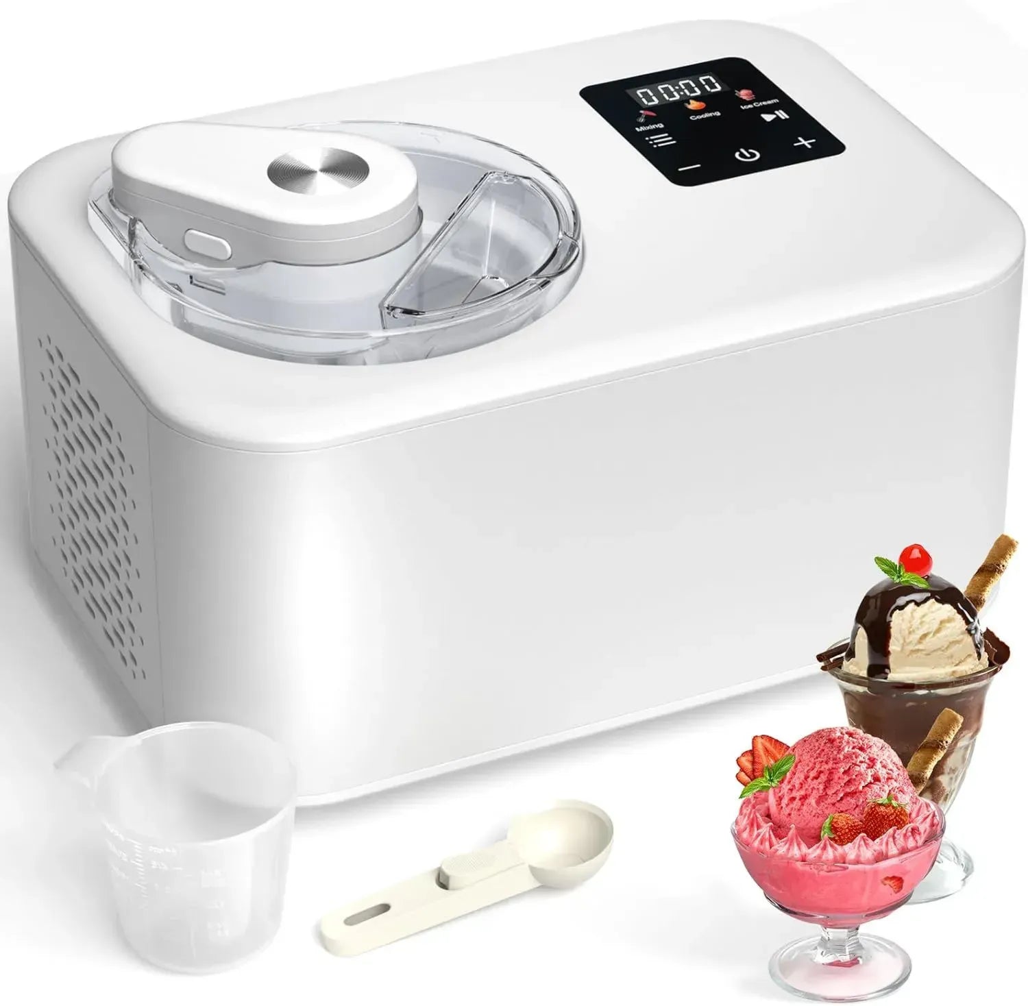 Gelatiera Professionale Acmeenjoy 1,2L con Compressore e Ciotola Estraibile