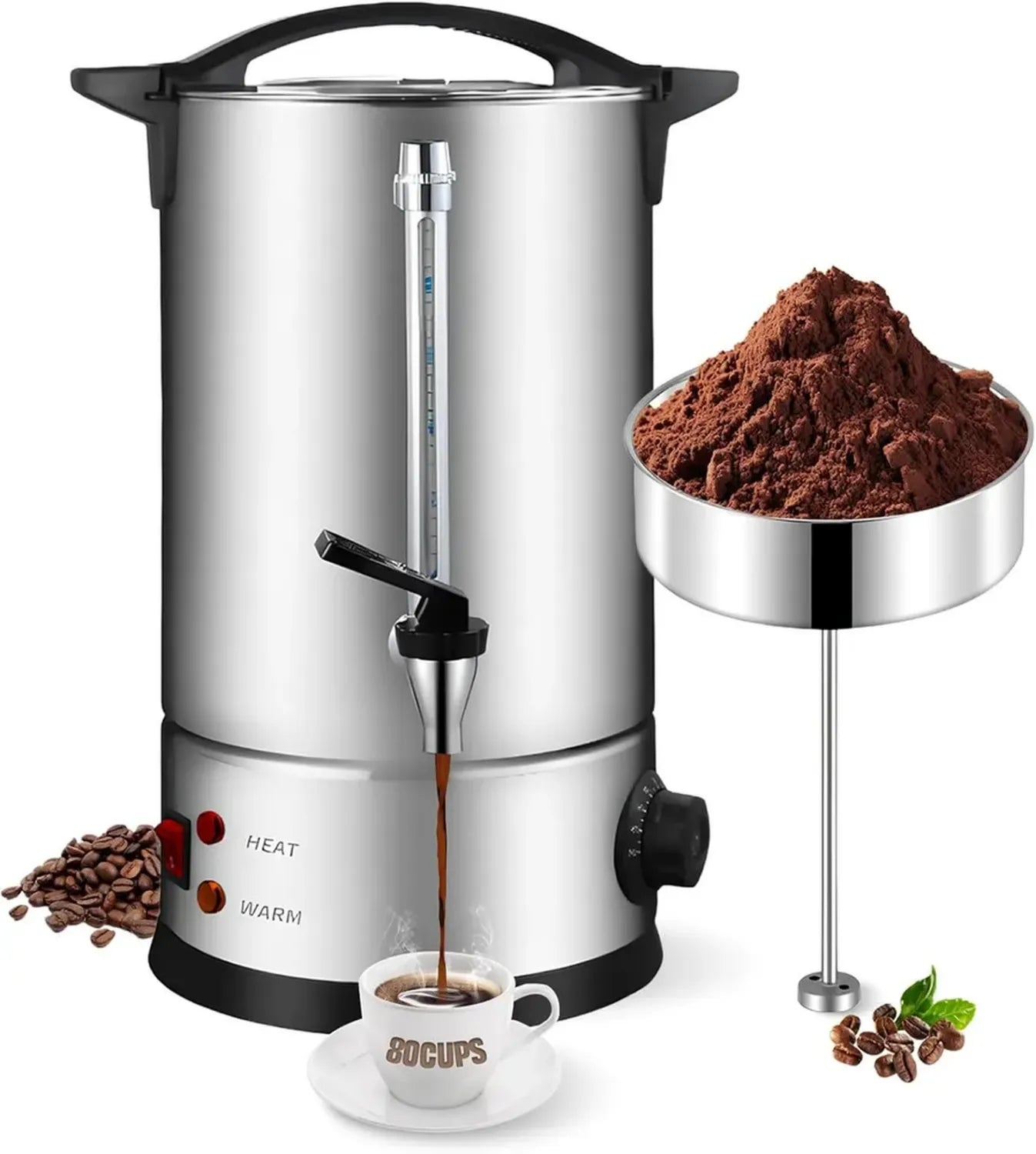 Macchina da caffè Bostar in acciaio inox, 75 tazze, controllo intelligente temperatura