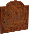 Piastra Decorativa 47x2,5x46 cm in Ghisa per Camino con Stemma