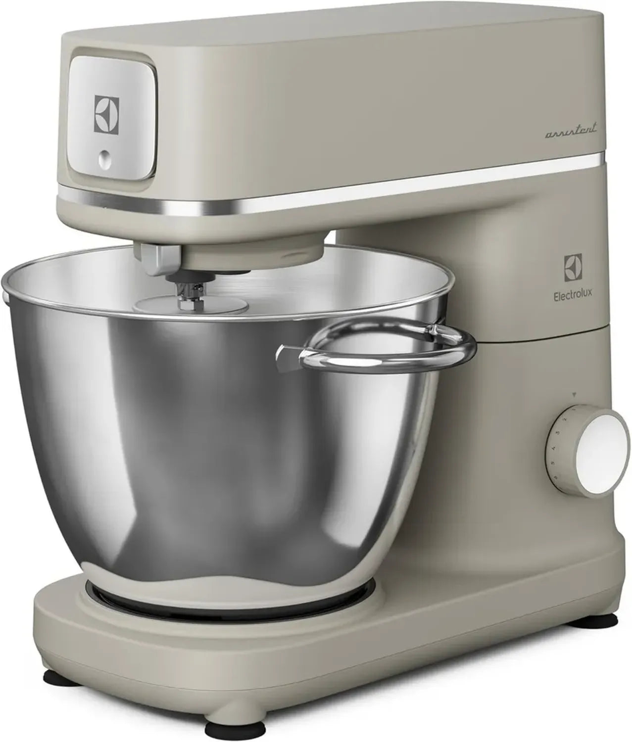Impastatrice Planetaria Electrolux Assistent 700, 1200W, Doppia Ciotola 6L e 4L, Luce LED Integrata, Controllo di Miscelazione, Design Perlato Elegante